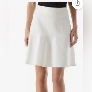 White House Black Market Ivory  A-Line Skirt Lined with Zipper Size 2